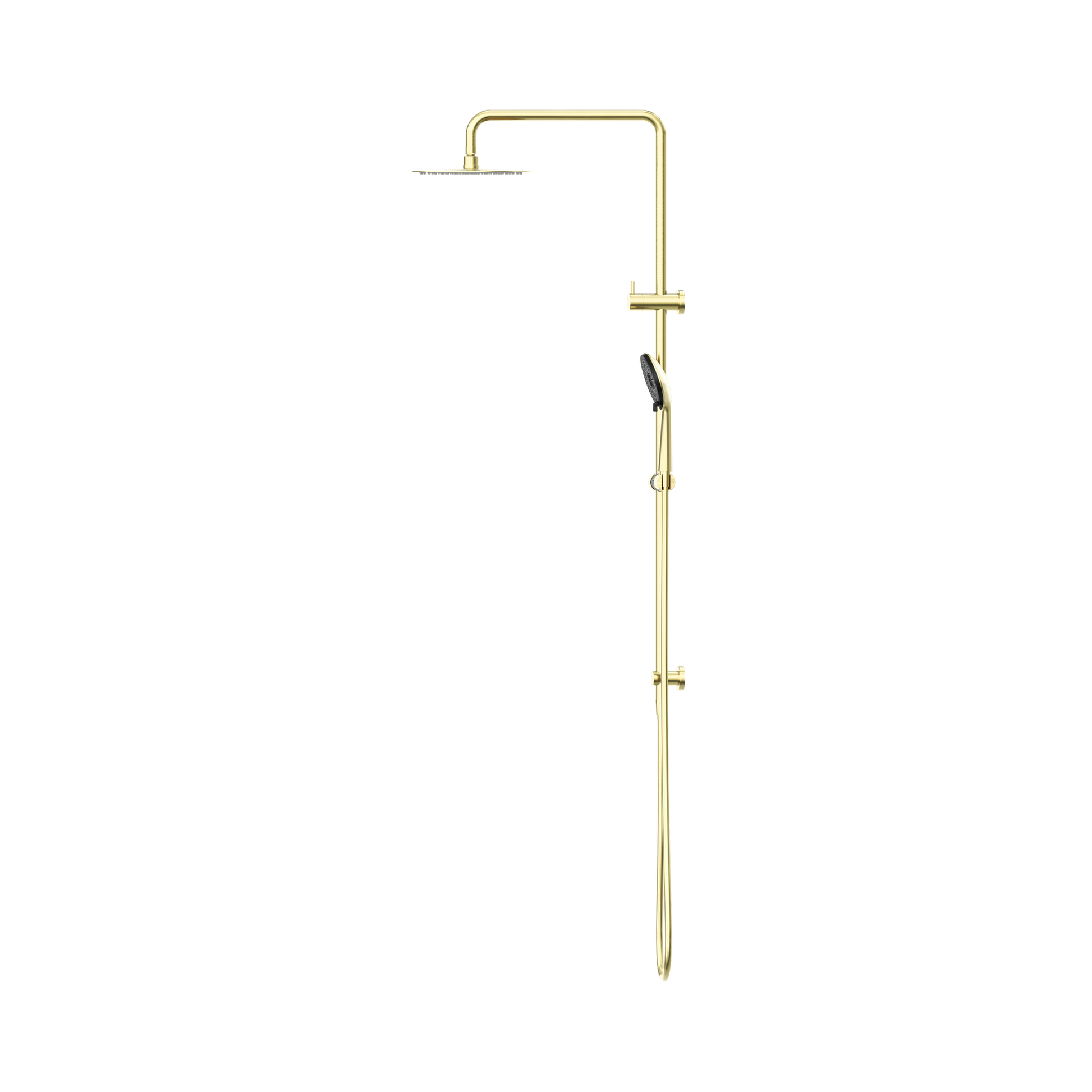 Nero Round Project Twin Shower 4 Star Rating, Brushed Gold