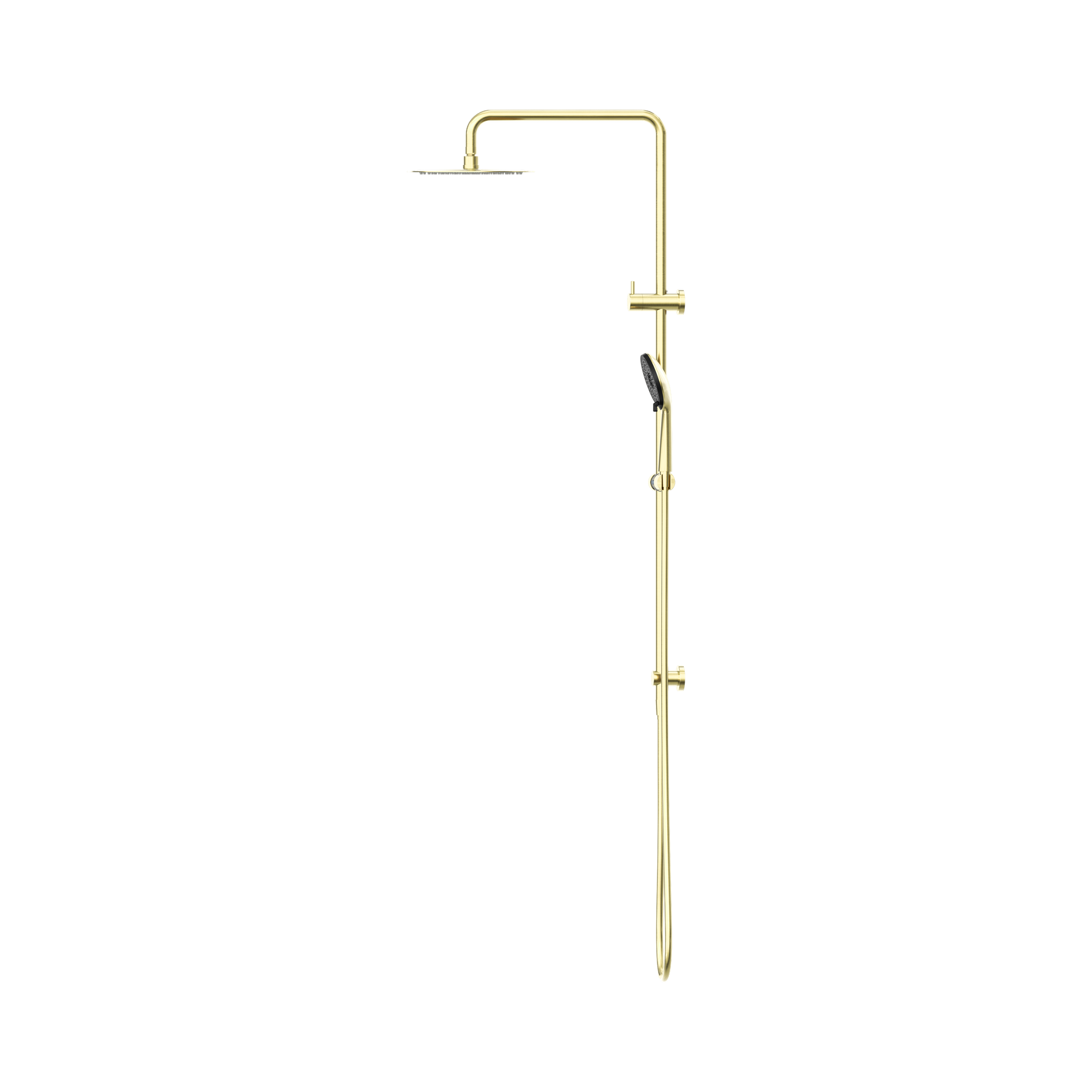 Nero Round Project Twin Shower 4 Star Rating, Brushed Gold