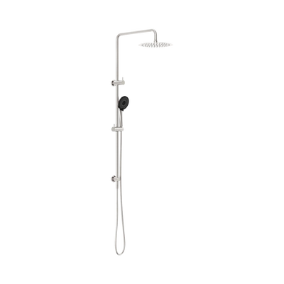 Nero Round Project Twin Shower 4 Star Rating, Brushed Nickel