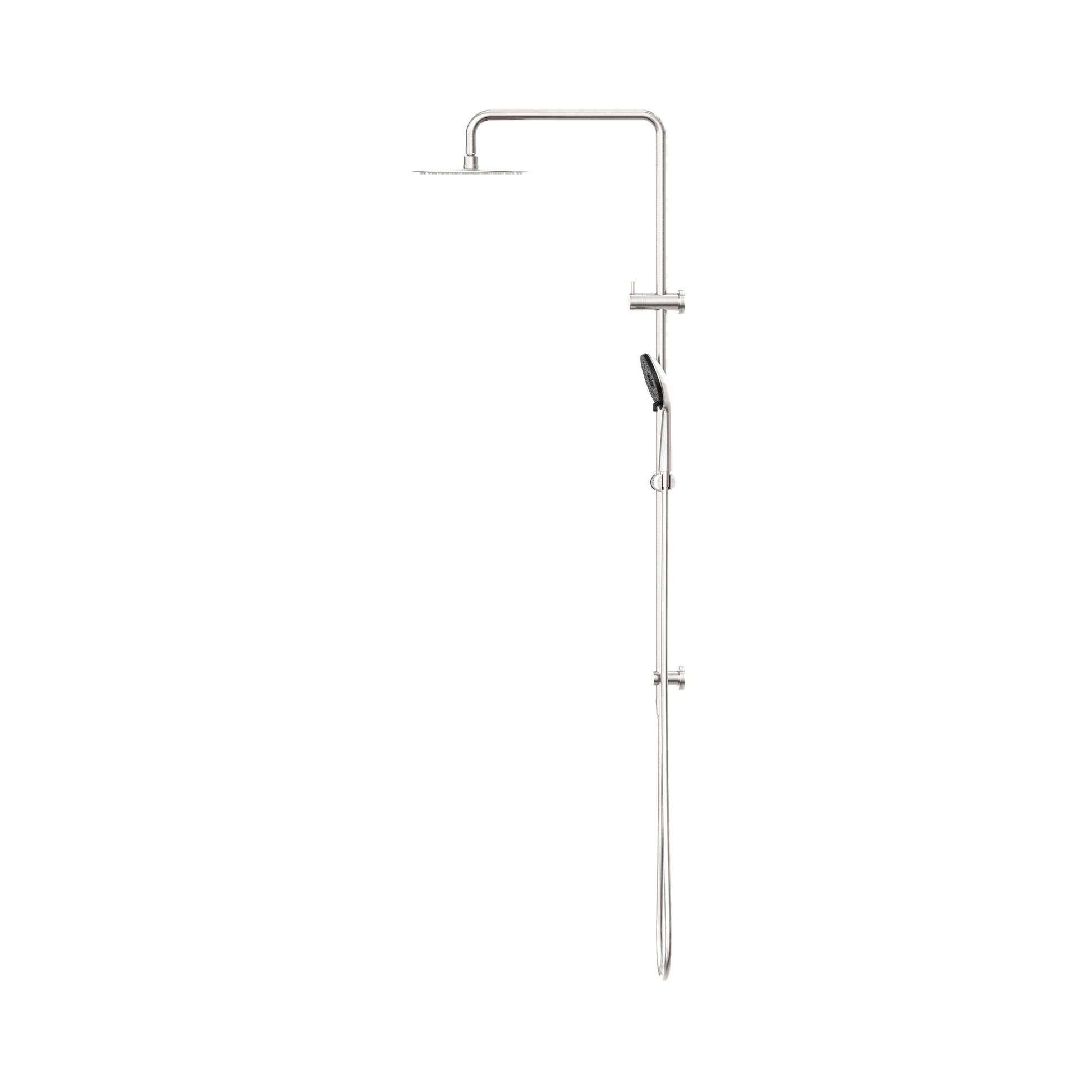 Nero Round Project Twin Shower 4 Star Rating, Brushed Nickel