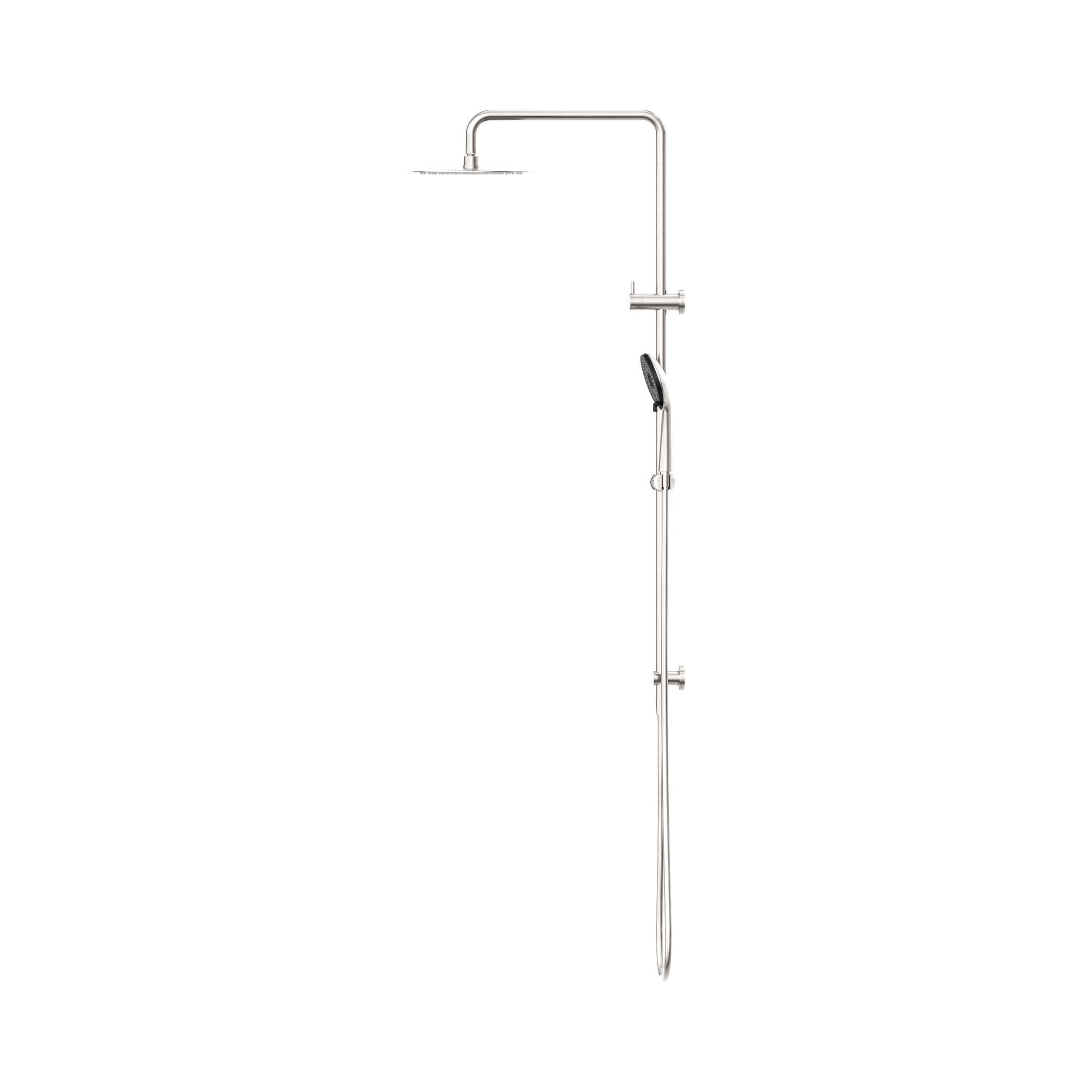 Nero Round Project Twin Shower 4 Star Rating, Brushed Nickel