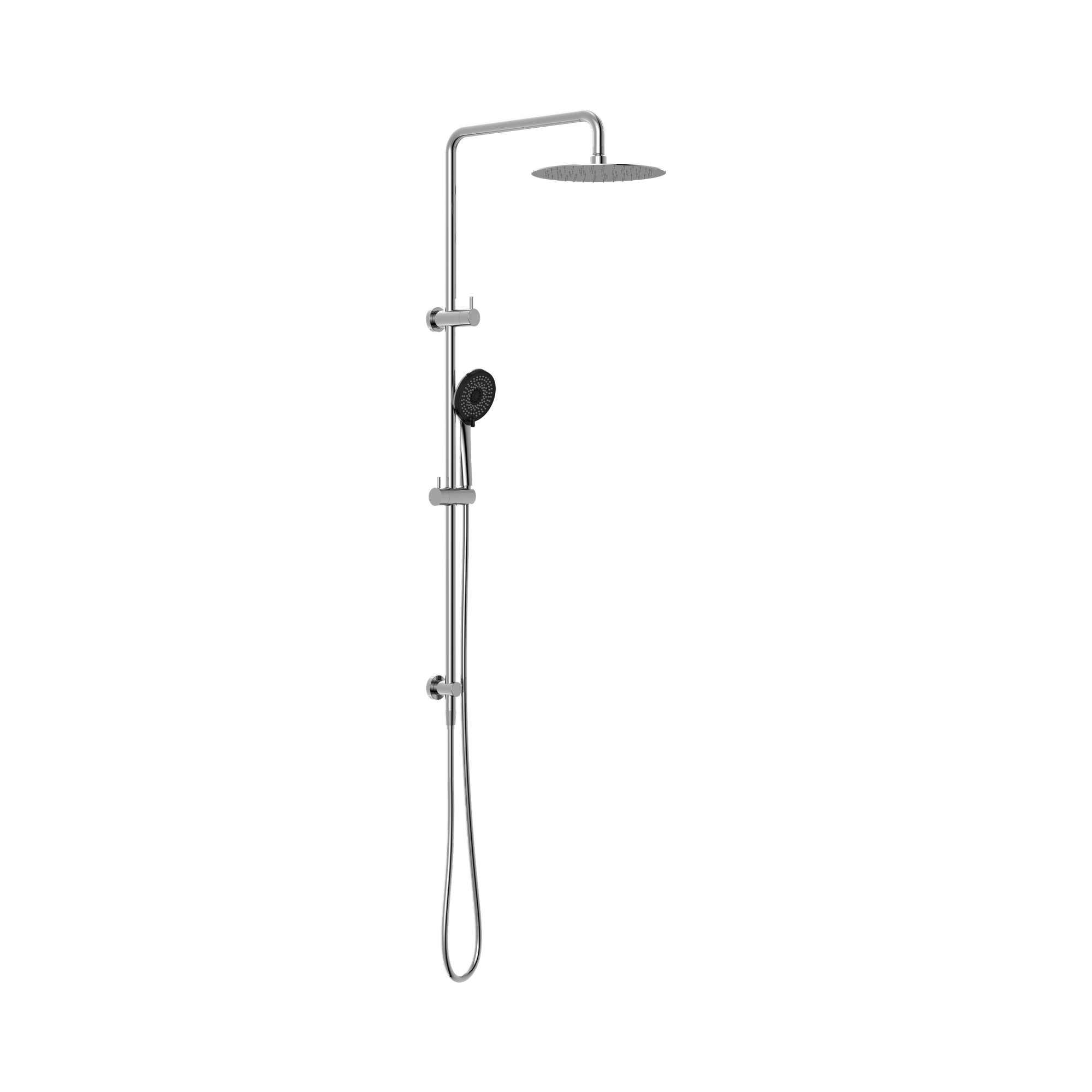 Nero Round Project Twin Shower 4 Star Rating, Chrome