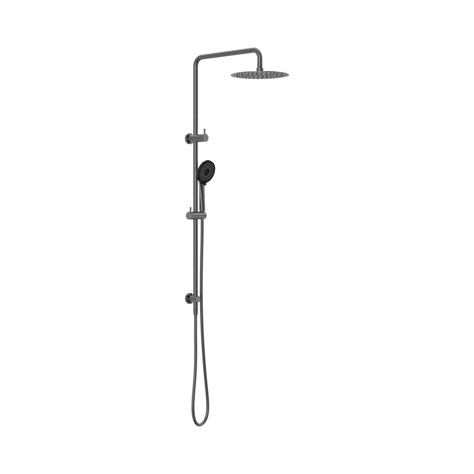 Nero Round Project Twin Shower 4 Star Rating, Gun Metal