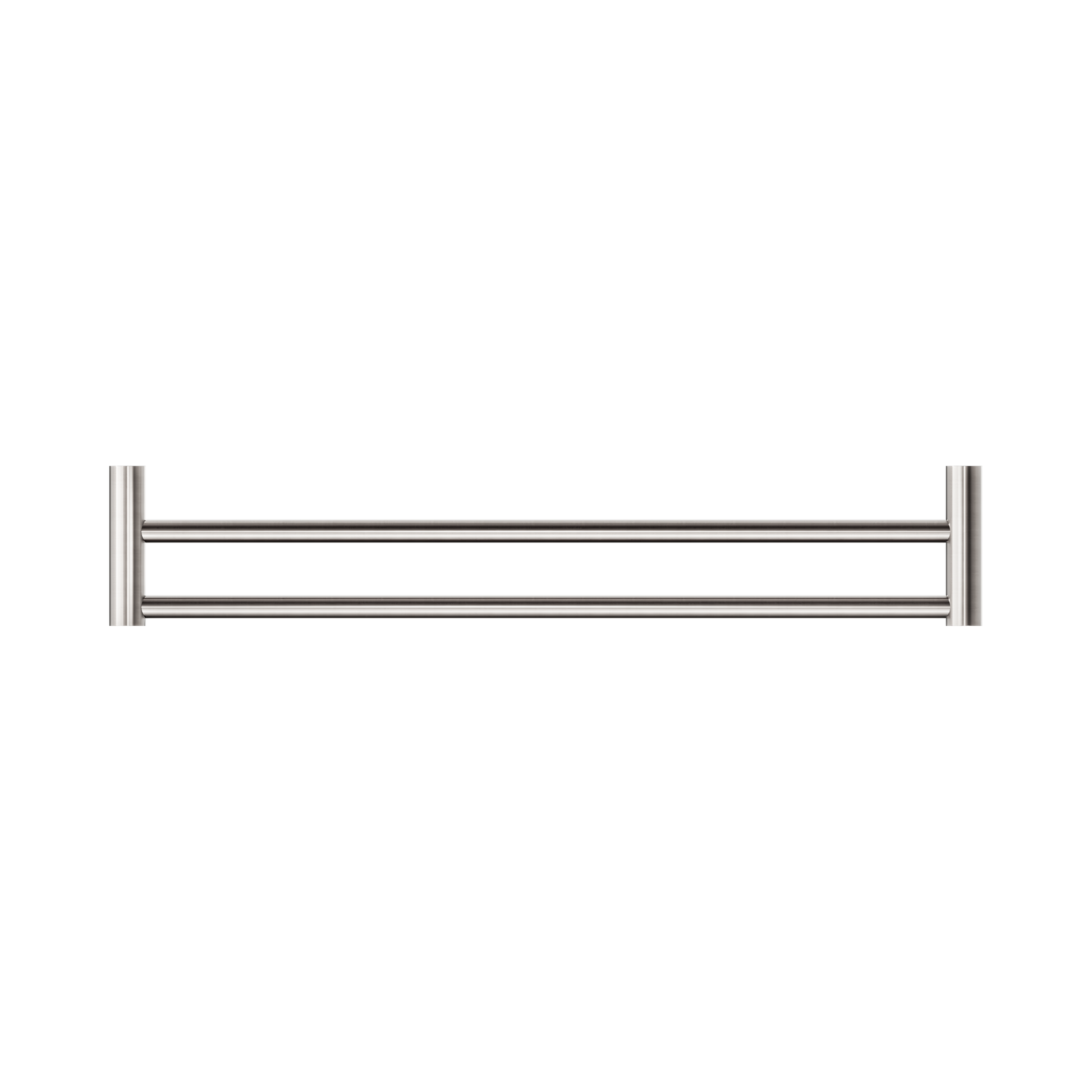 Nero New Mecca Double Towel Rail 600mm, Brushed Nickel
