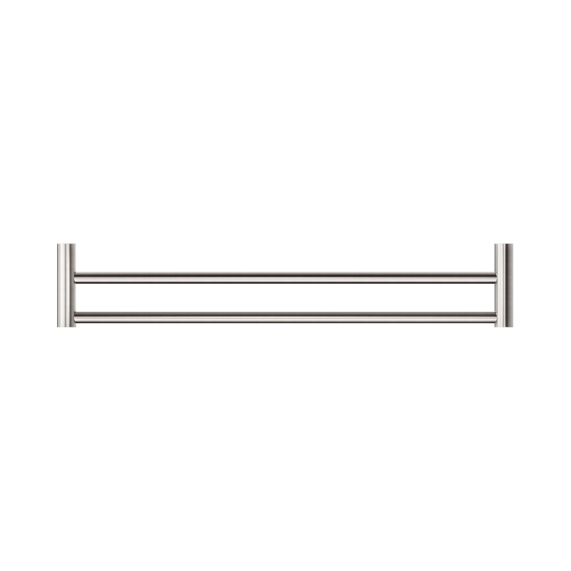 Nero New Mecca Double Towel Rail 600mm, Brushed Nickel