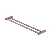 Nero New Mecca Double Towel Rail 600mm, Brushed Bronze