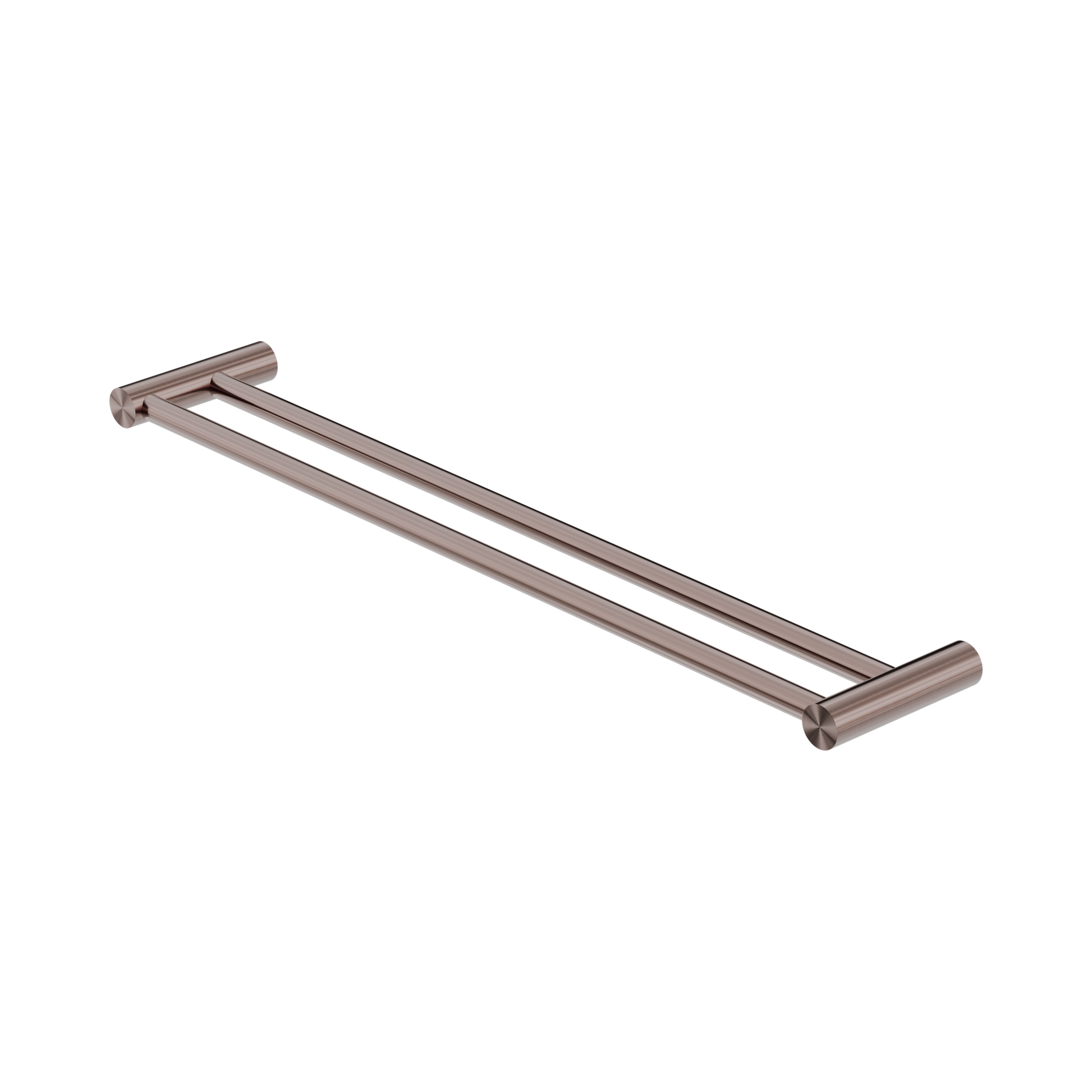 Nero New Mecca Double Towel Rail 600mm, Brushed Bronze