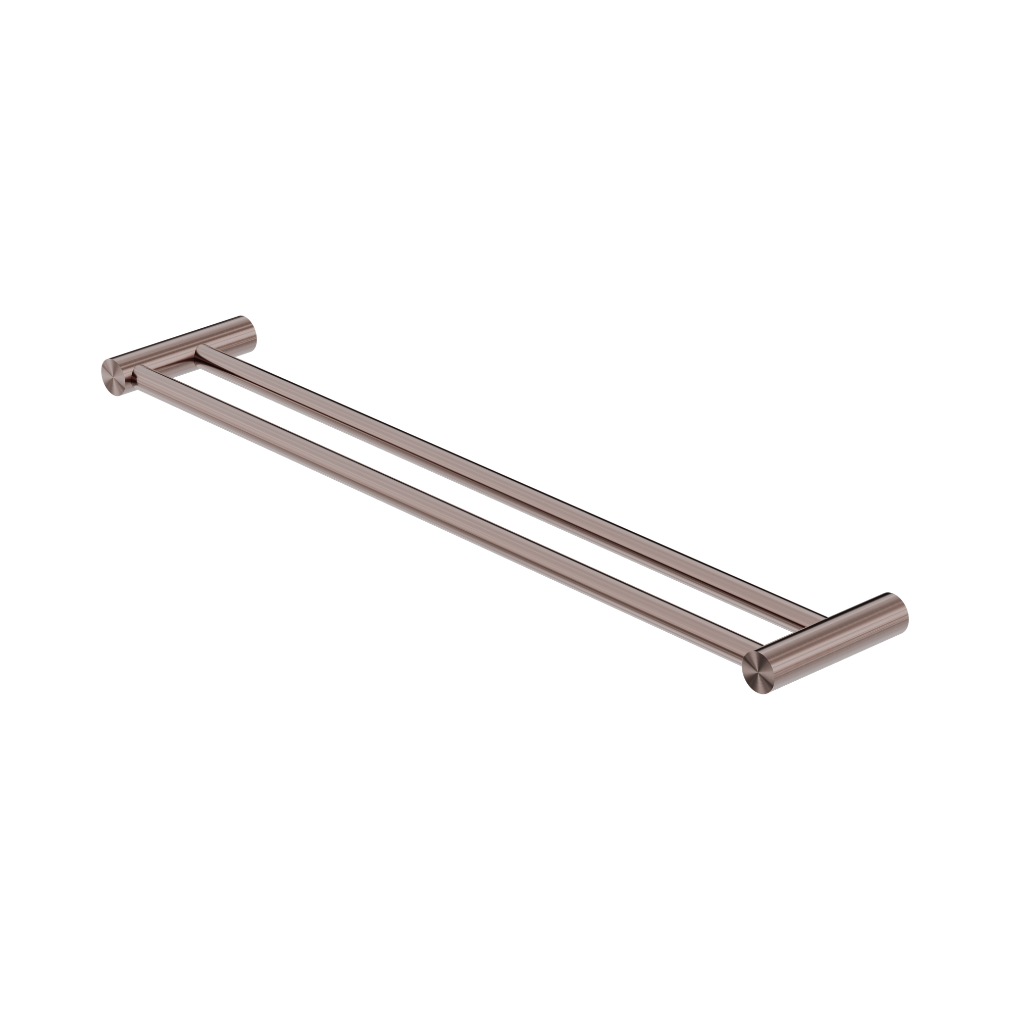 Nero New Mecca Double Towel Rail 600mm, Brushed Bronze