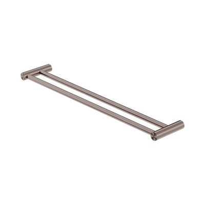 Nero New Mecca Double Towel Rail 600mm, Brushed Bronze