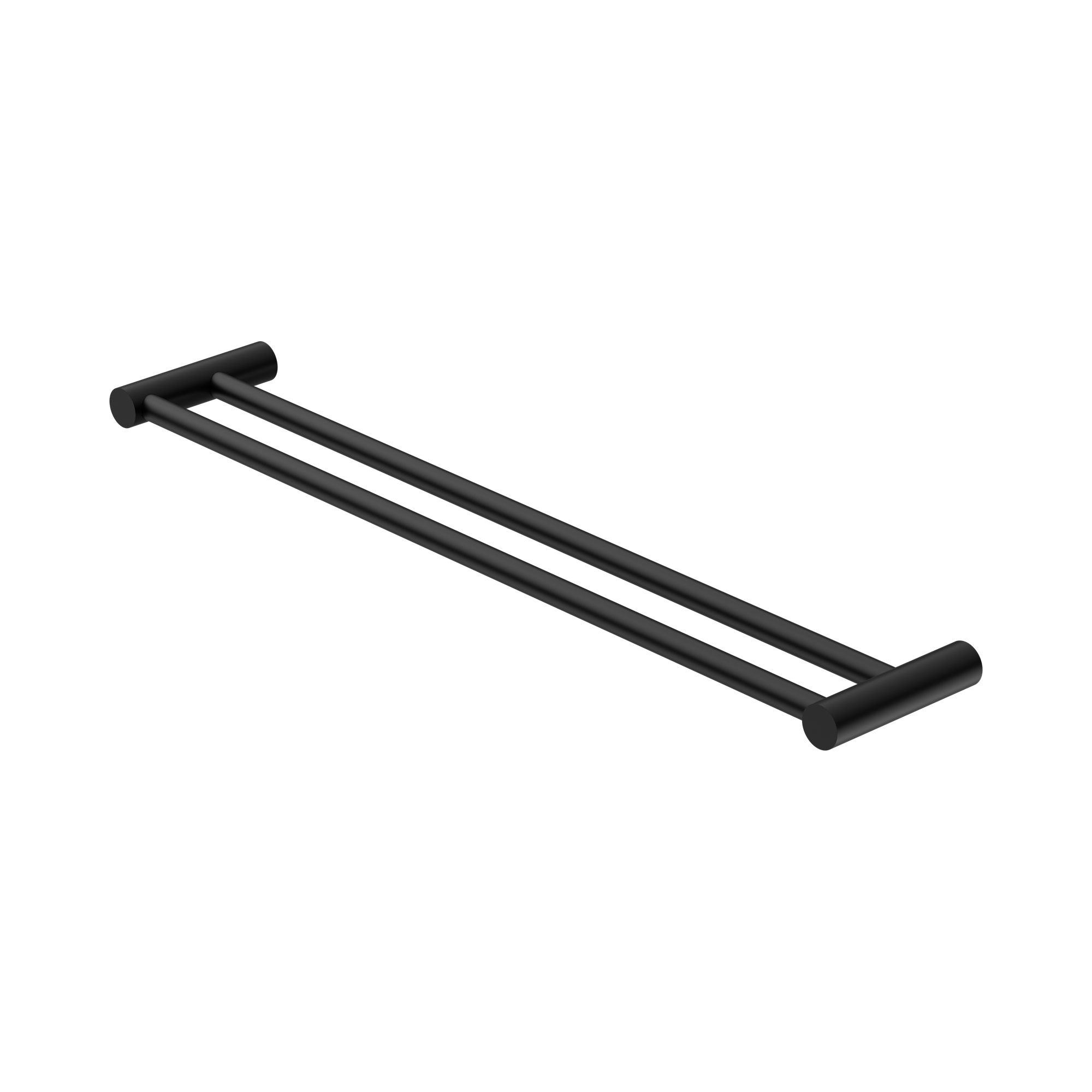 Nero New Mecca Double Towel Rail 600mm, Matte Black