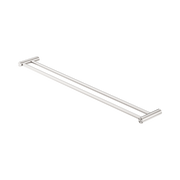 Nero New Mecca Double Towel Rail 800mm, Brushed Nickel