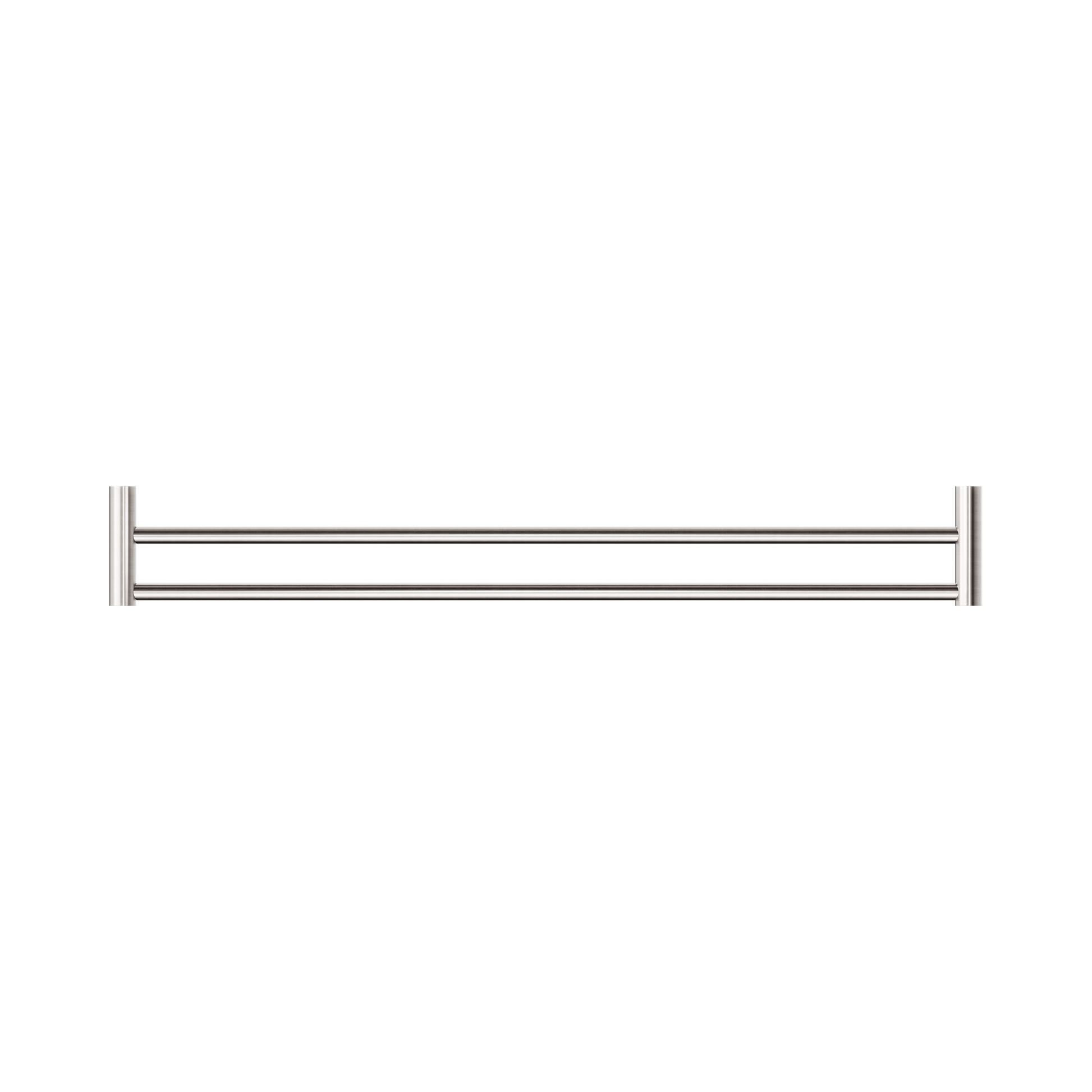 Nero New Mecca Double Towel Rail 800mm, Brushed Nickel