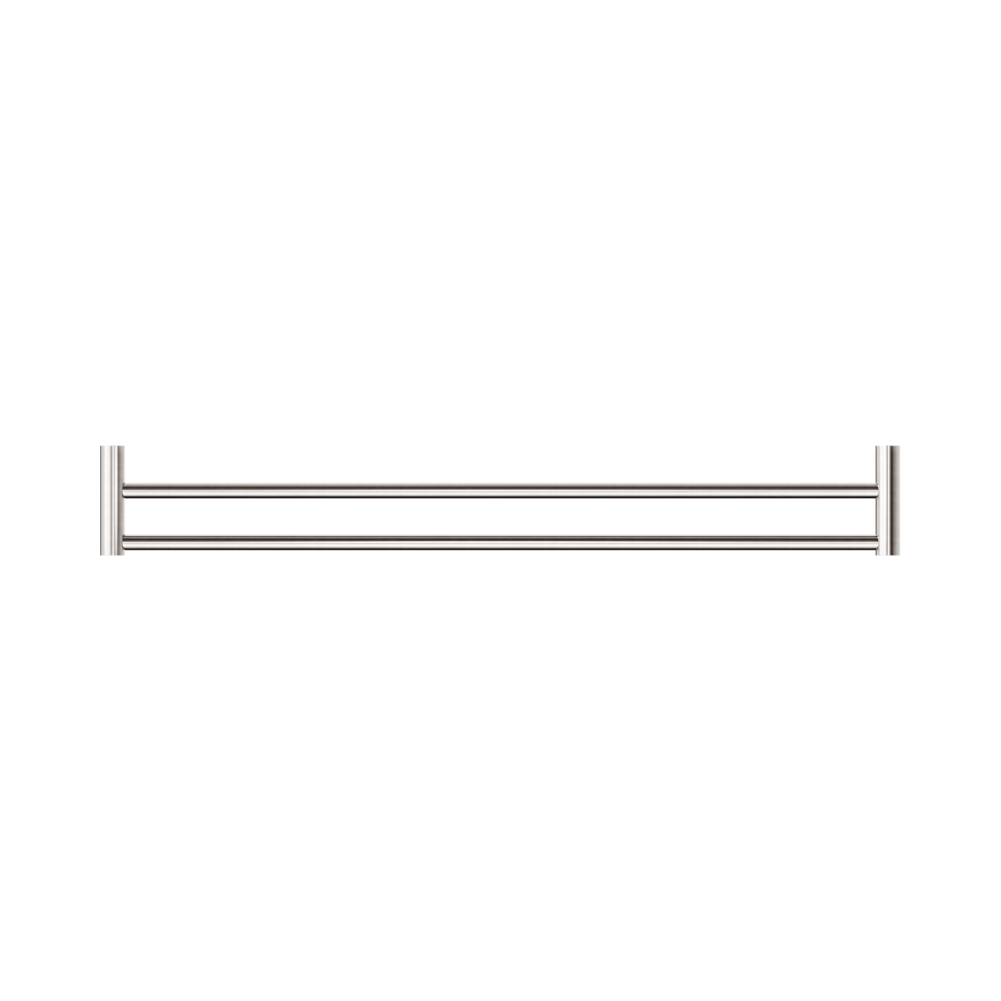 Nero New Mecca Double Towel Rail 800mm, Brushed Nickel