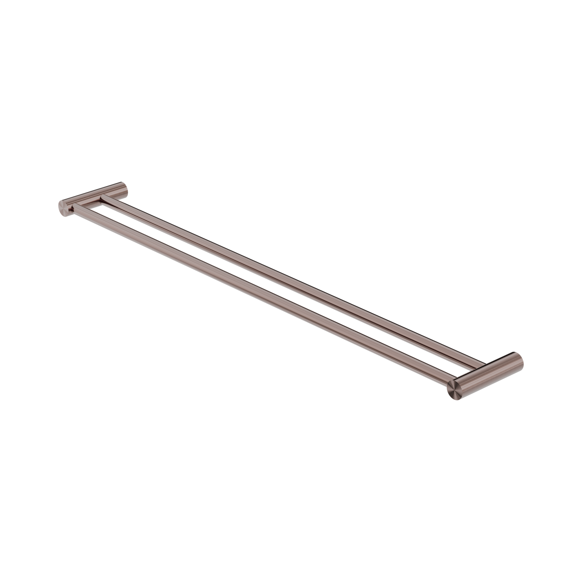 Nero New Mecca Double Towel Rail 800mm, Brushed Bronze