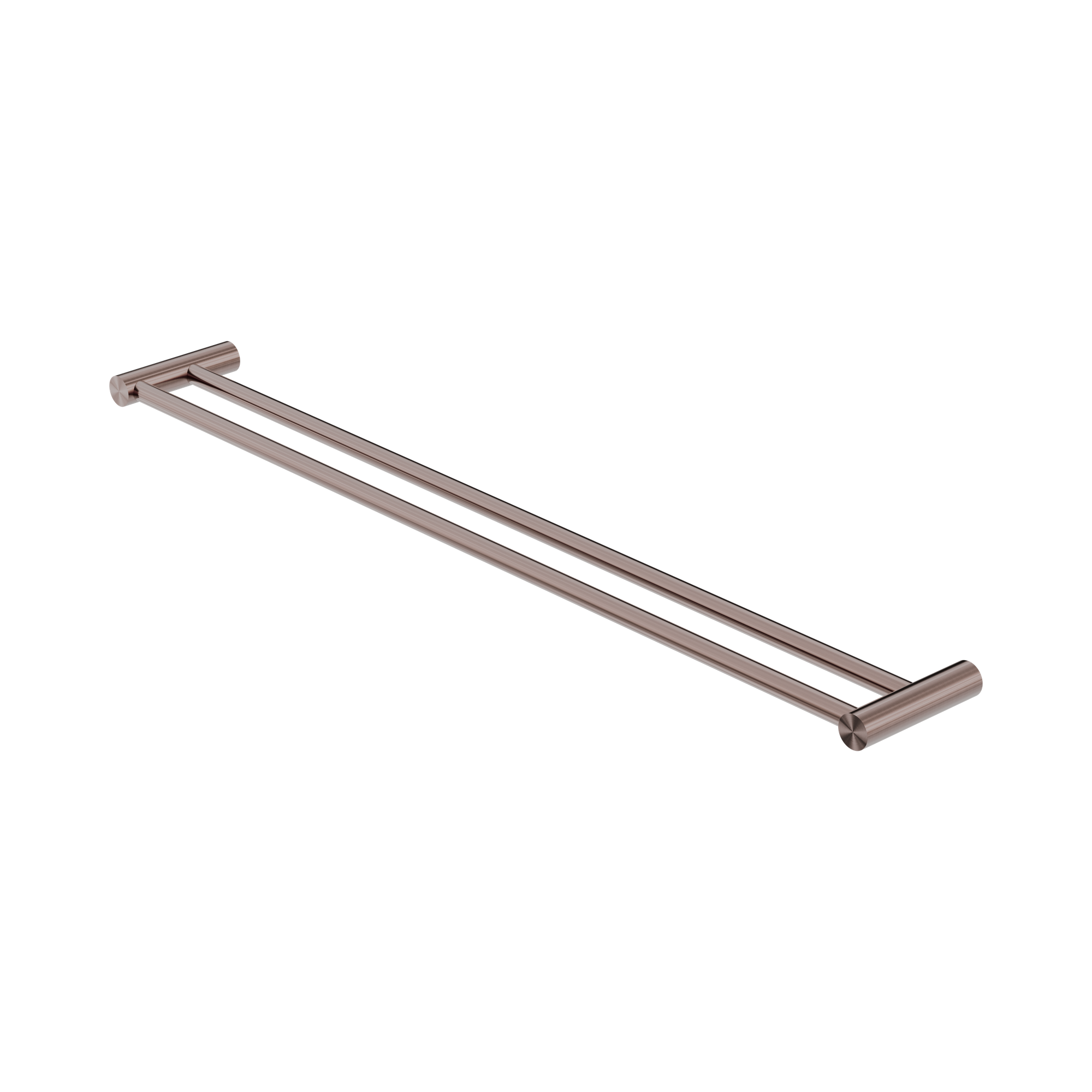 Nero New Mecca Double Towel Rail 800mm, Brushed Bronze