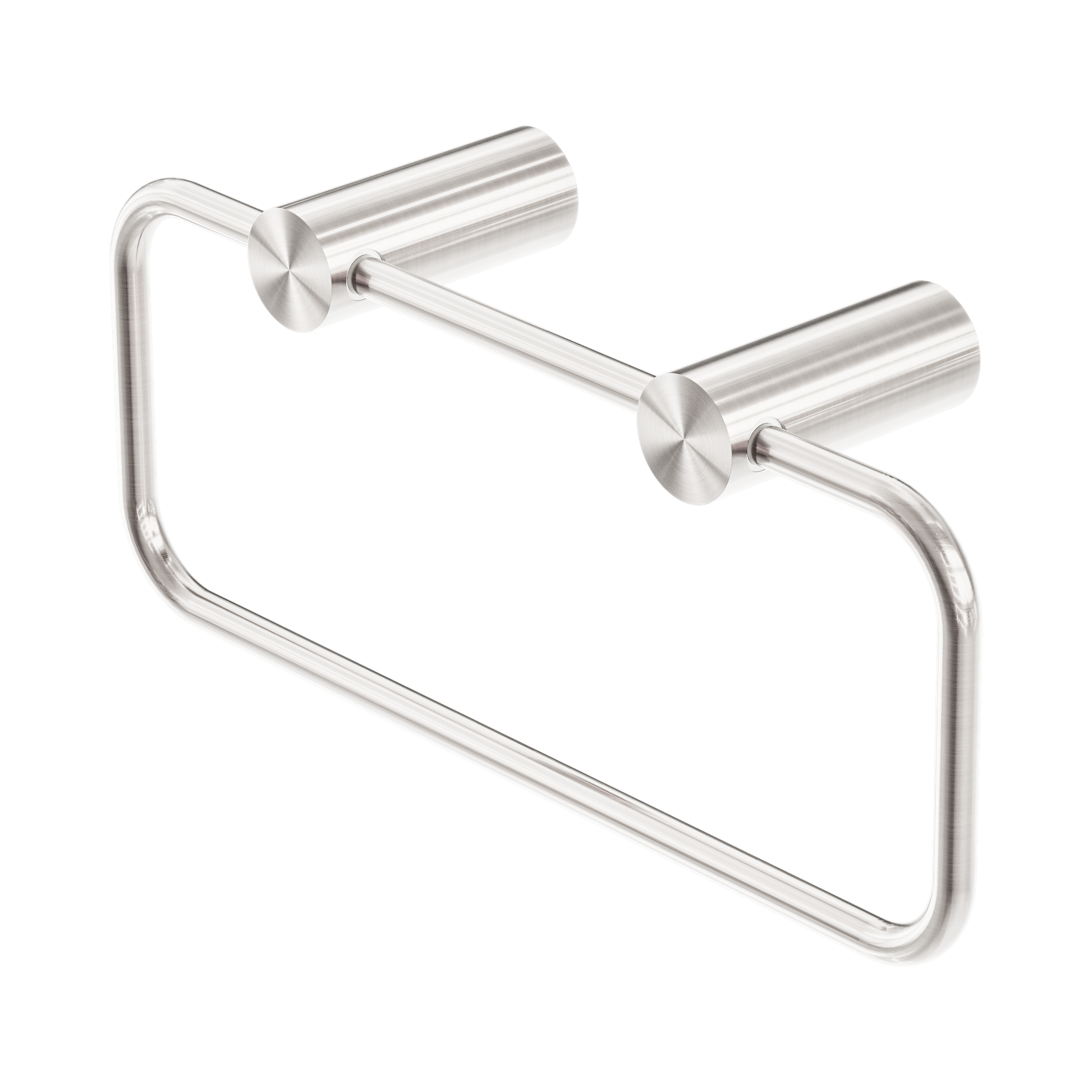 Nero New Mecca Towel Ring, Brushed Nickel