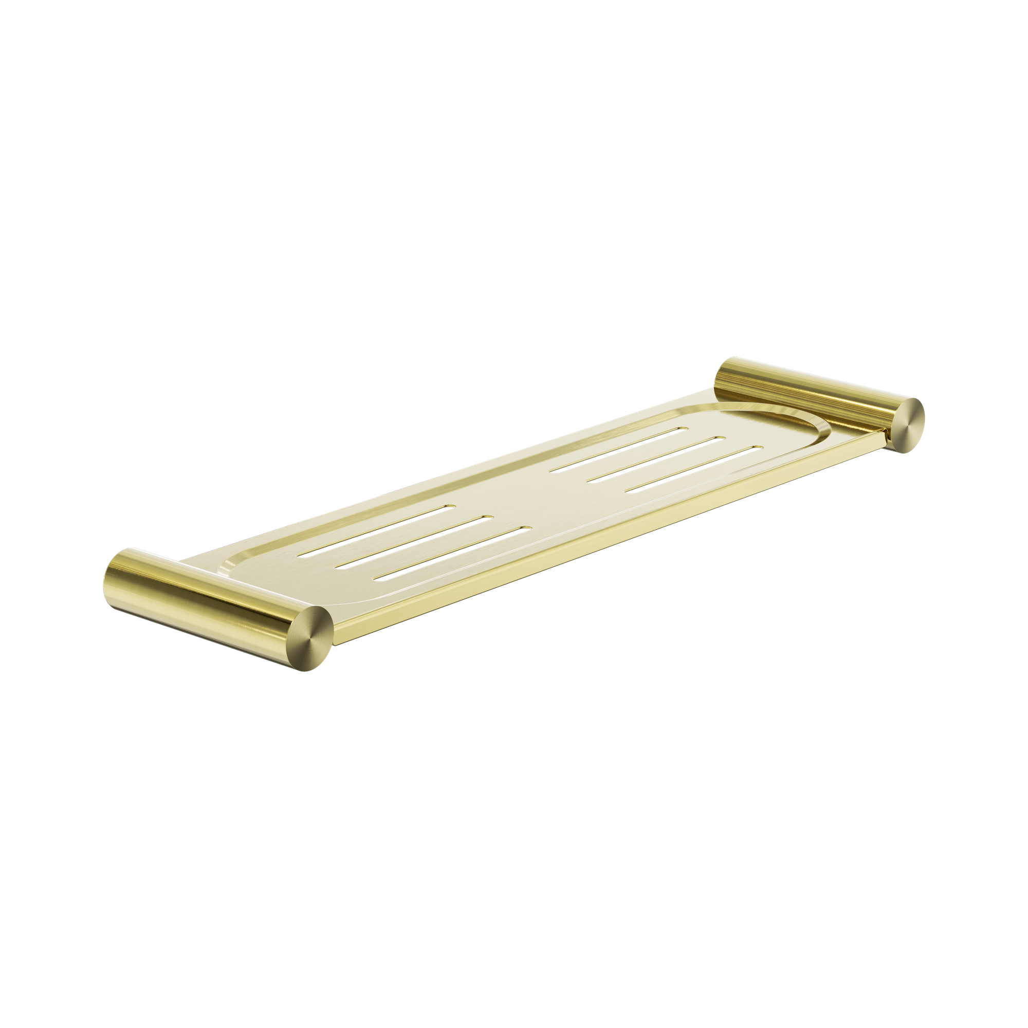 Nero New Mecca Metal Shower Shelf, Brushed Gold