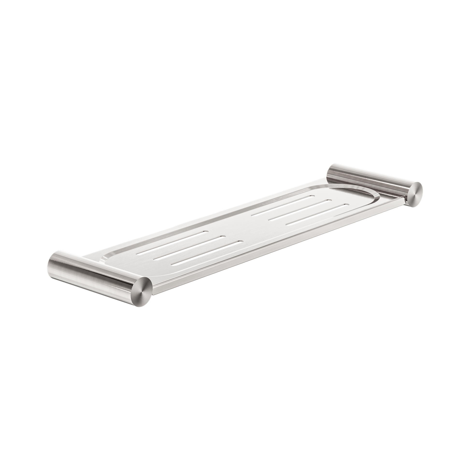 Nero New Mecca Metal Shower Shelf, Brushed Nickel