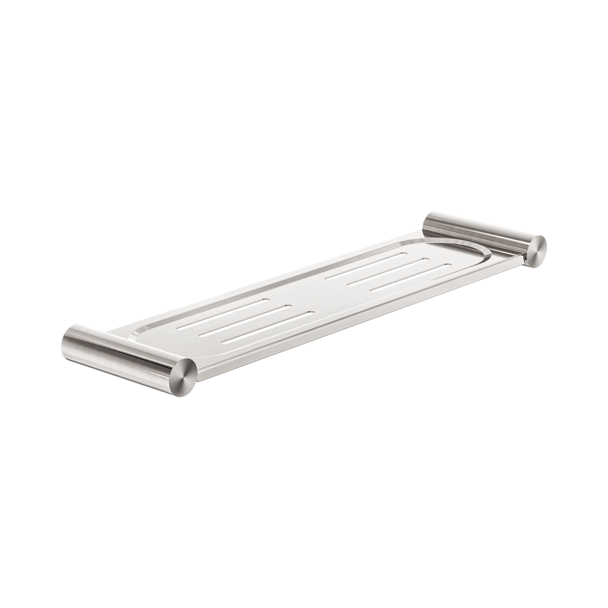 Nero New Mecca Metal Shower Shelf, Brushed Nickel