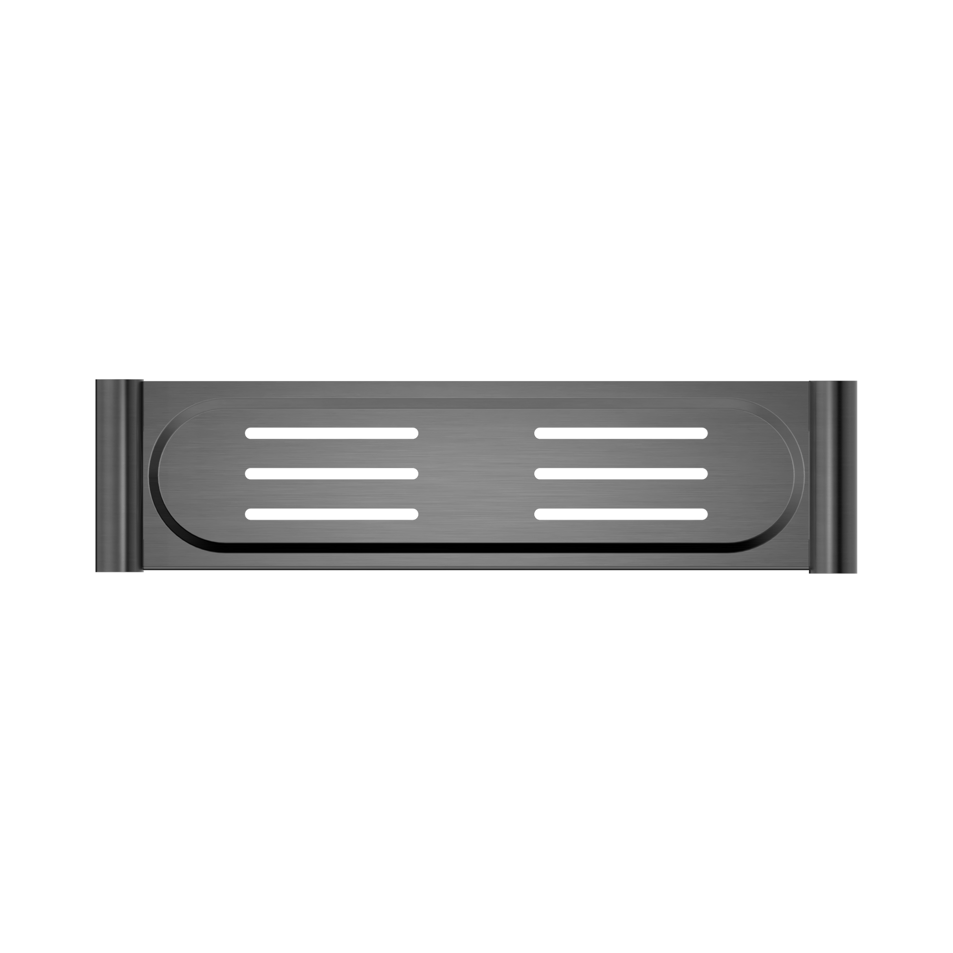 Nero New Mecca Metal Shower Shelf, Gun Metal