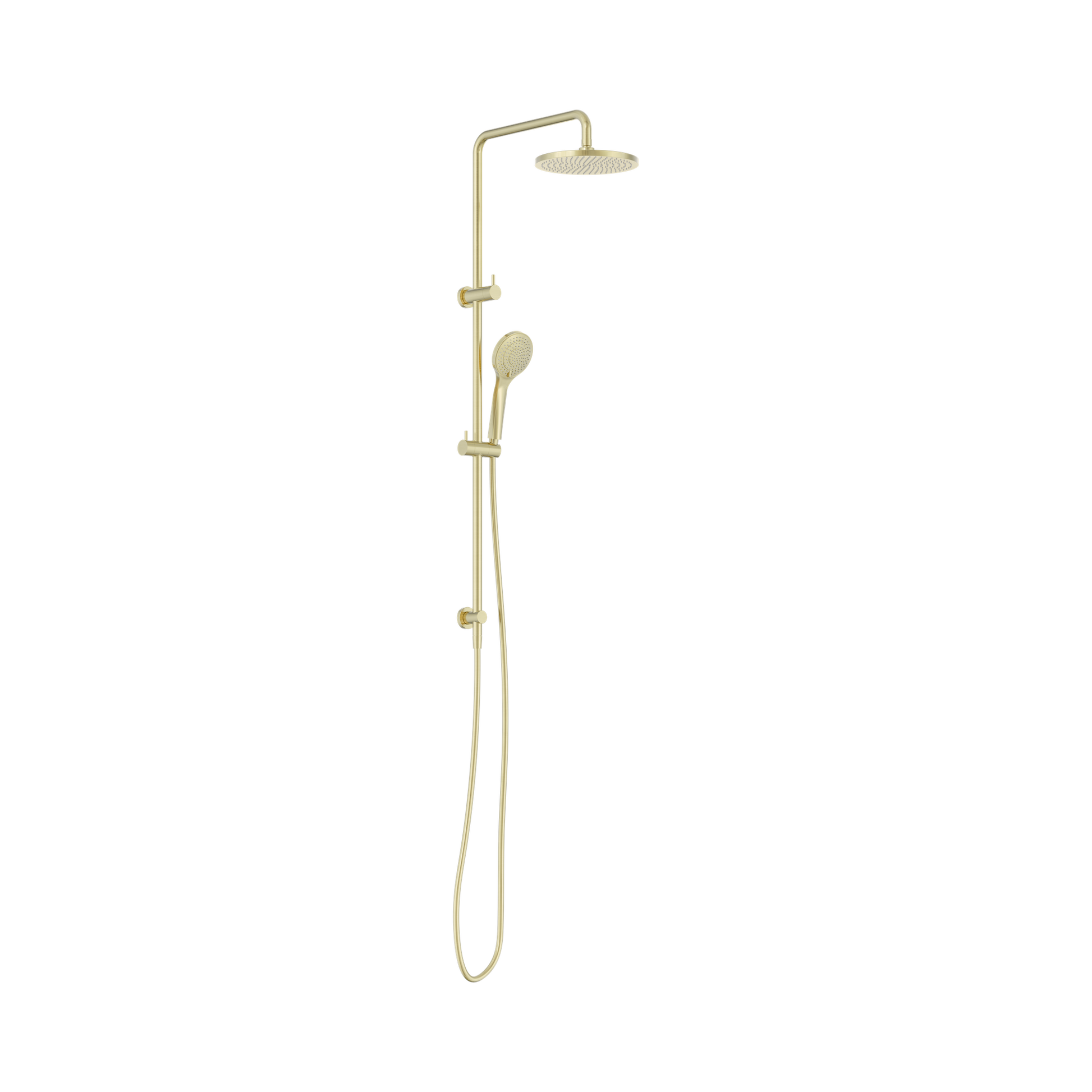 Nero Round Twin Shower With Air Shower I, Brushed Gold