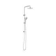 Nero Round Twin Shower With Air Shower I, Brushed Nickel