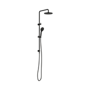 Nero Round Twin Shower With Air Shower I, Matte Black