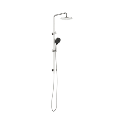 Nero Round Twin Shower With Air Shower II, Brushed Nickel