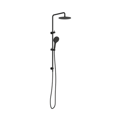 Nero Round Twin Shower With Air Shower II, Matte Black