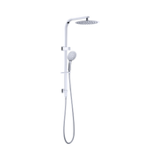 Nero Bianca Twin Shower, Chrome