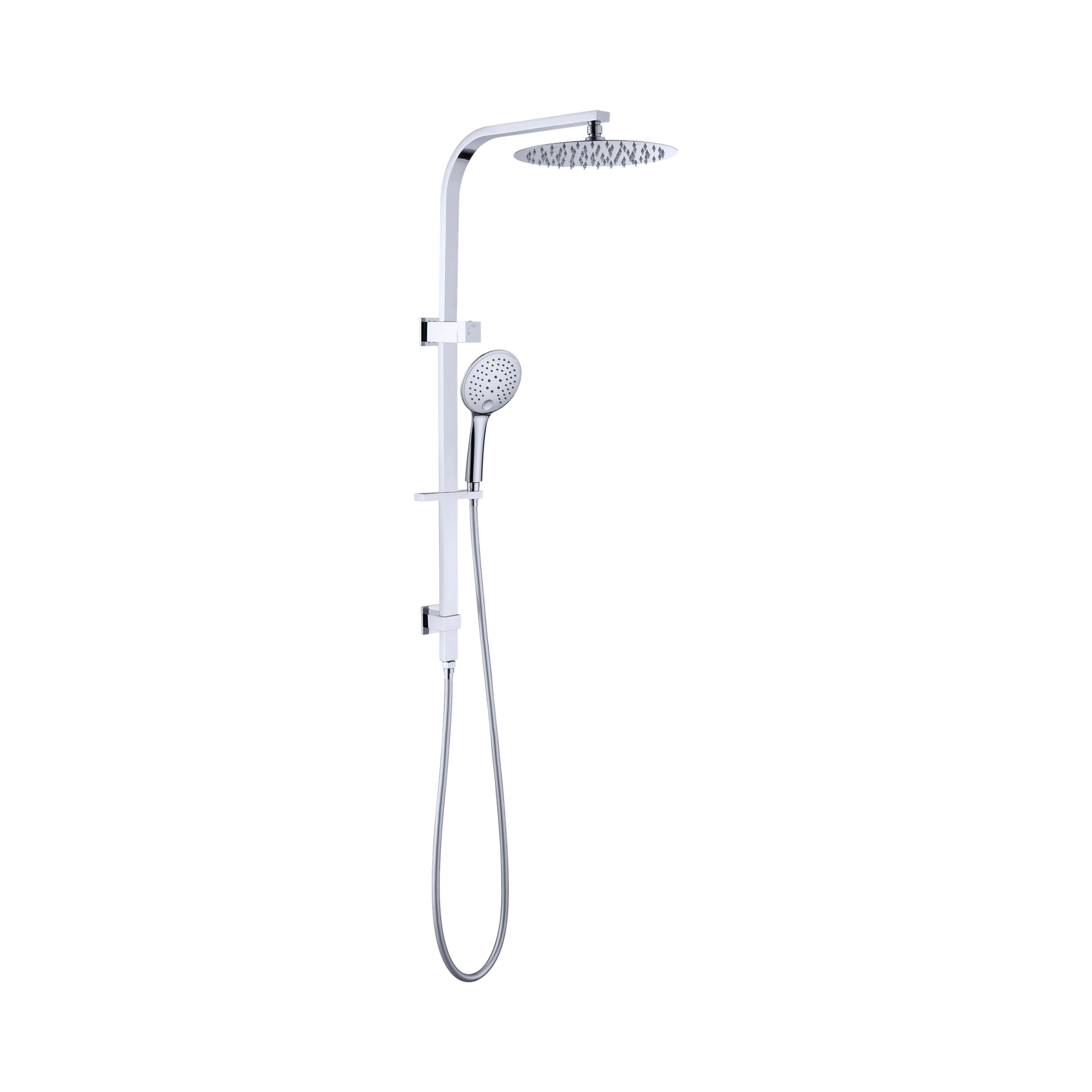 Nero Bianca Twin Shower, Chrome