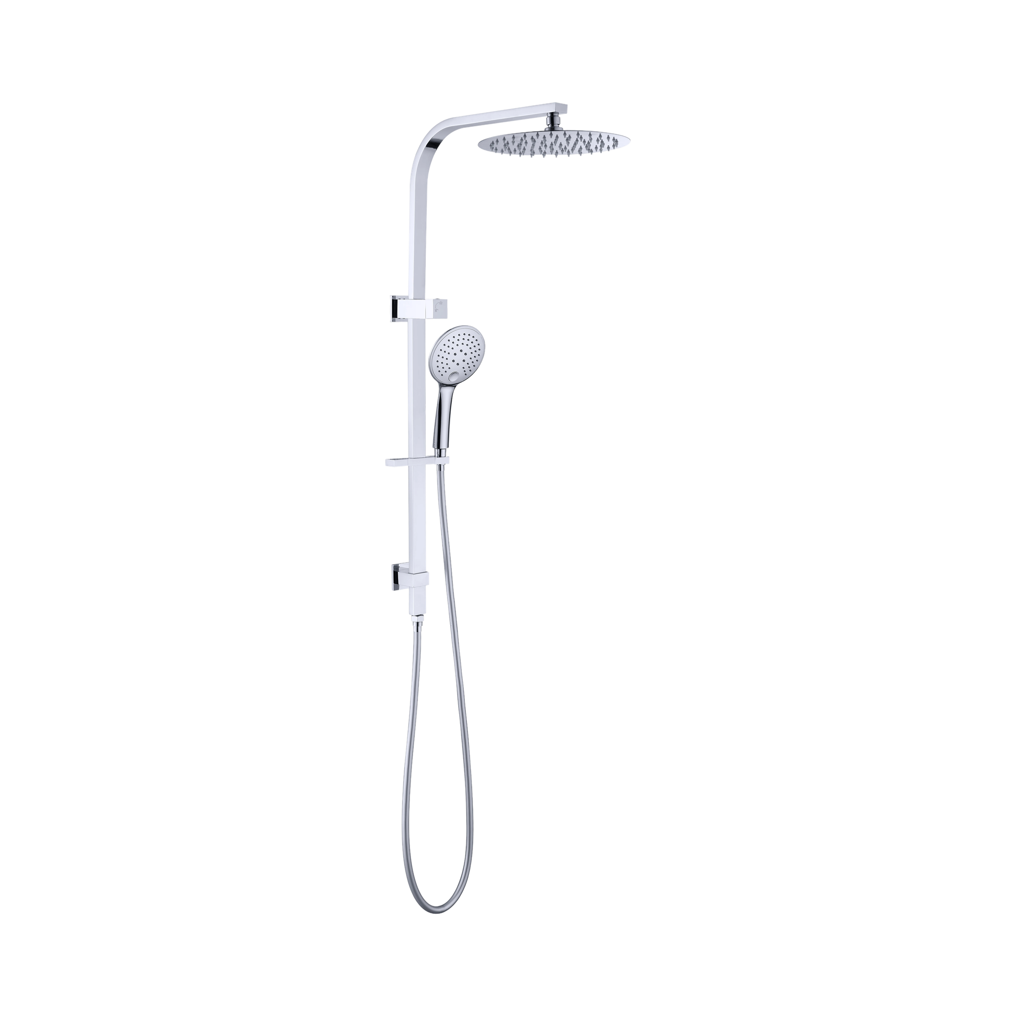 Nero Bianca Twin Shower, Chrome