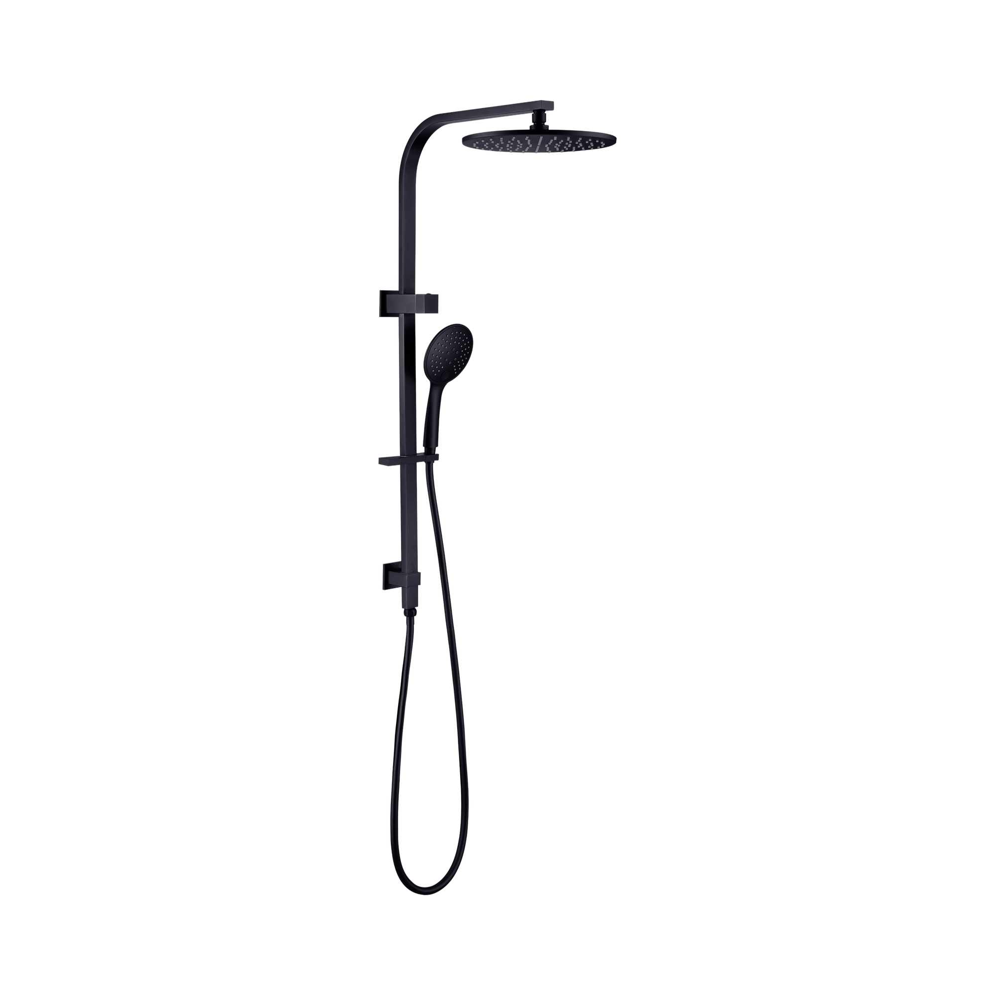 Nero Bianca Twin Shower, Matte Black
