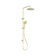 Nero Round Twin Shower, Brushed Gold