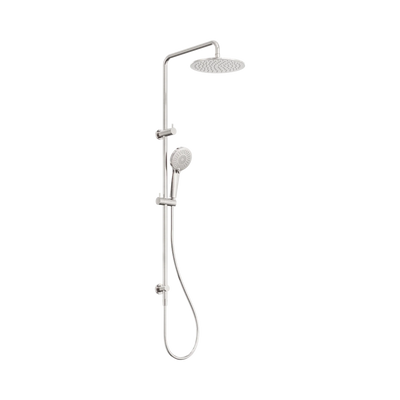 Nero Round Twin Shower, Brushed Nickel