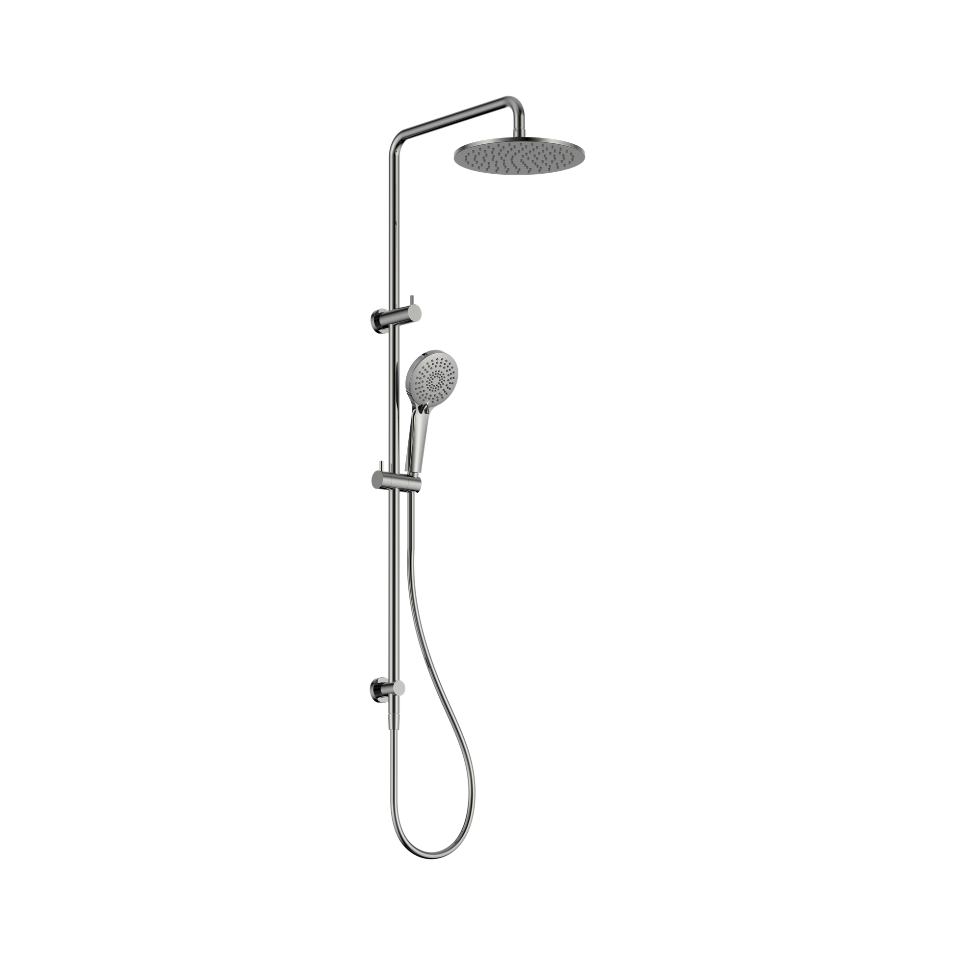 Nero Round Twin Shower, Chrome