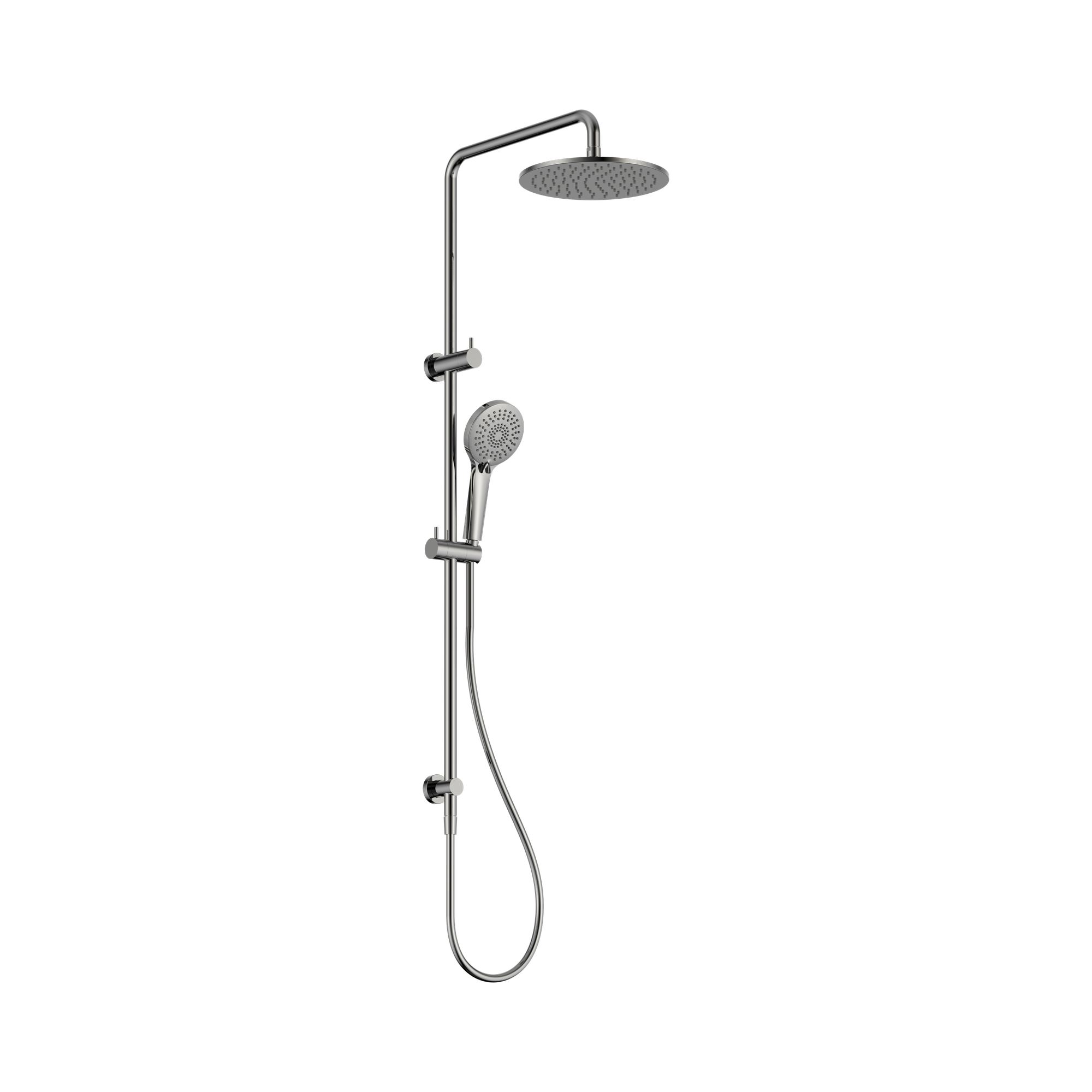 Nero Round Twin Shower, Chrome