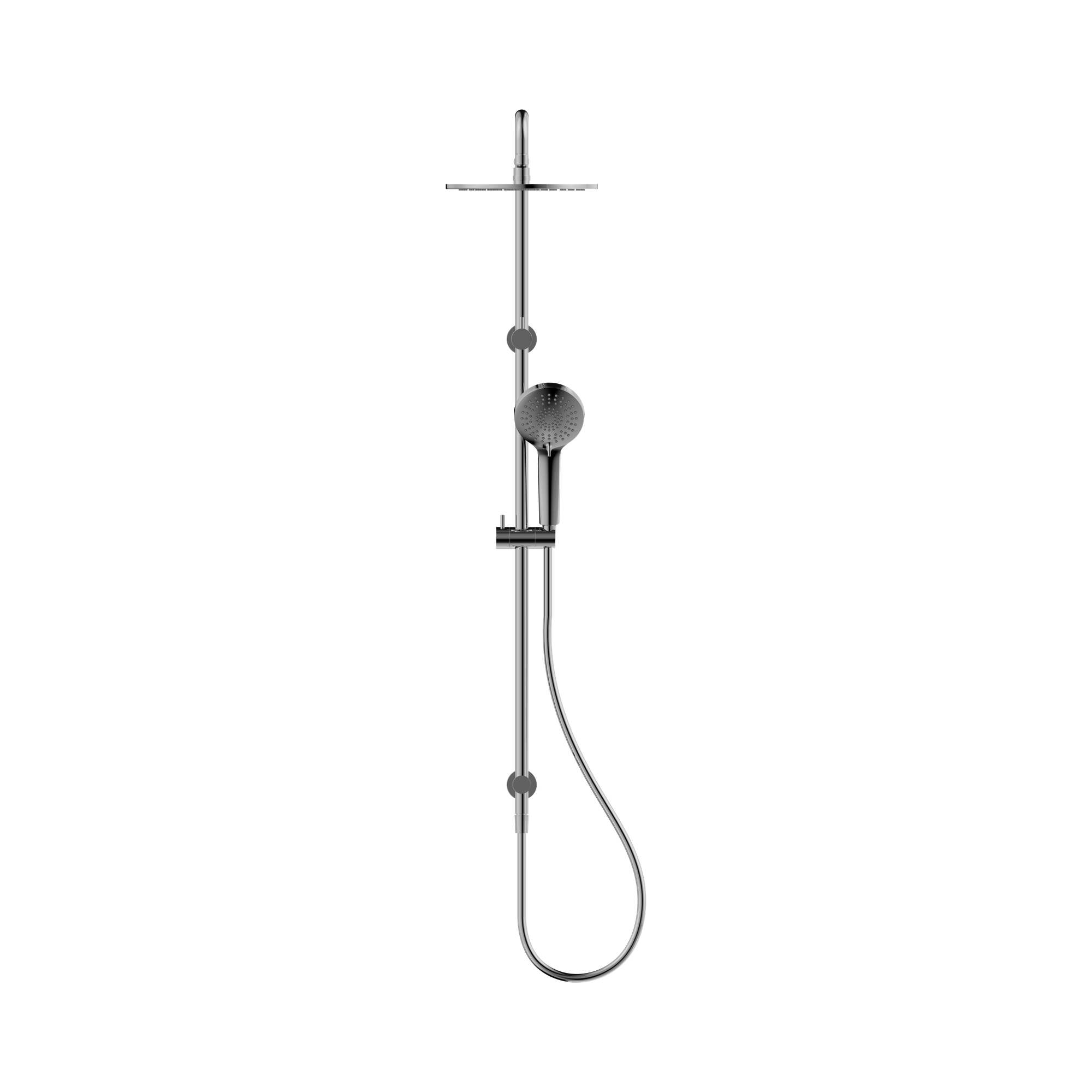 Nero Round Twin Shower, Chrome
