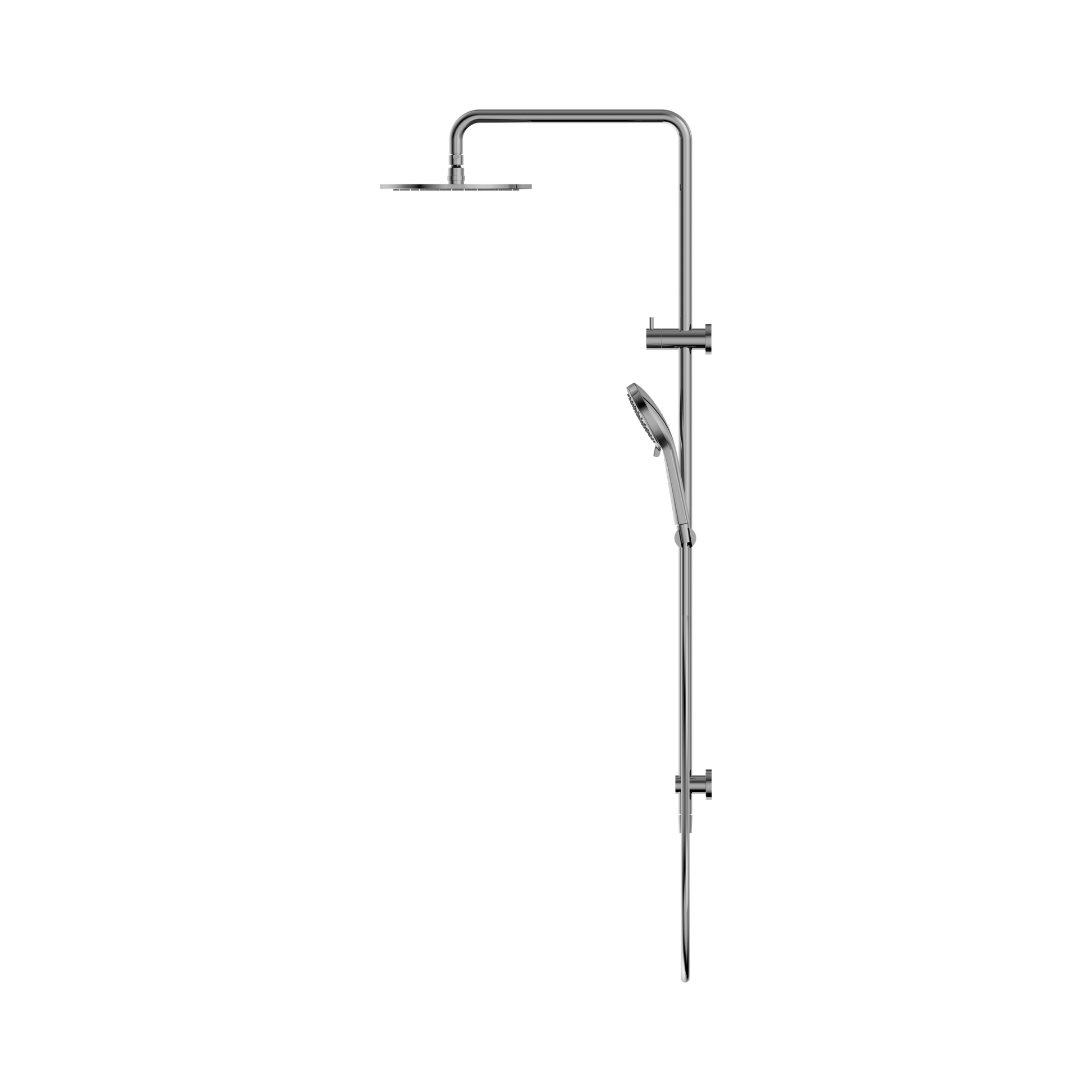 Nero Round Twin Shower, Chrome