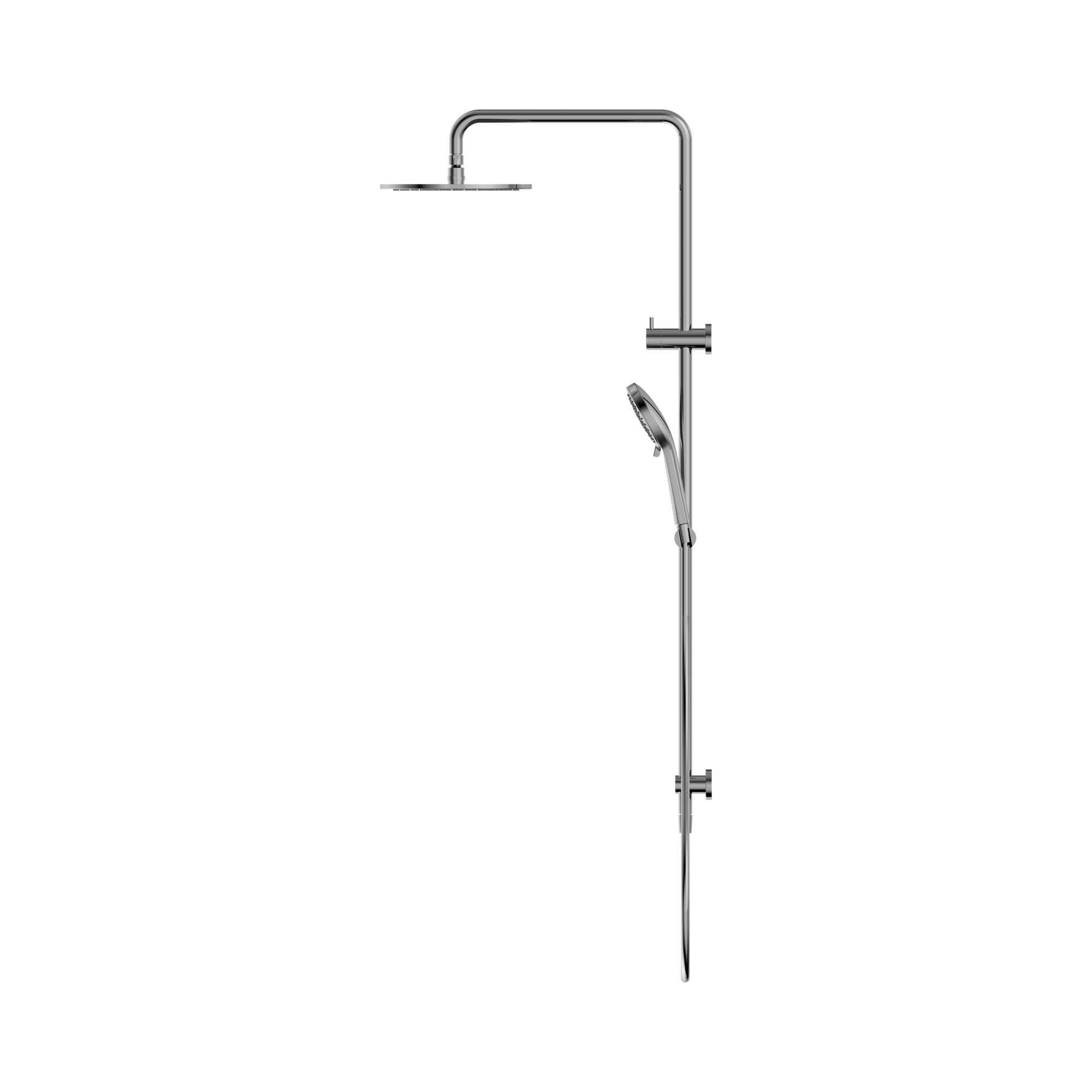 Nero Round Twin Shower, Chrome