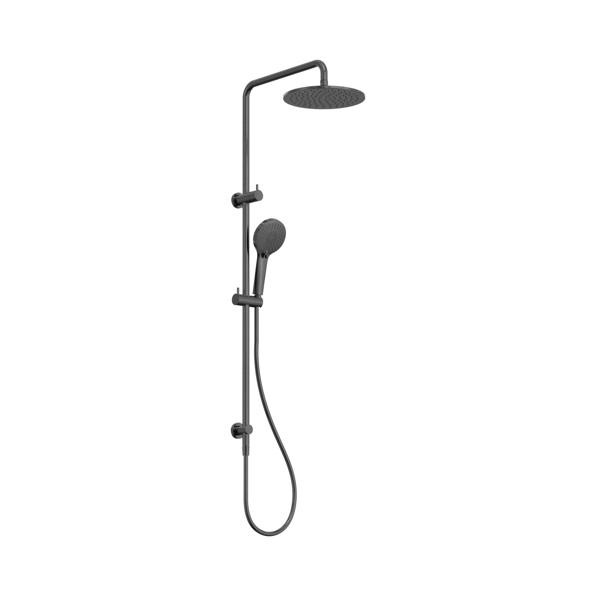 Nero Round Twin Shower, Gun Metal