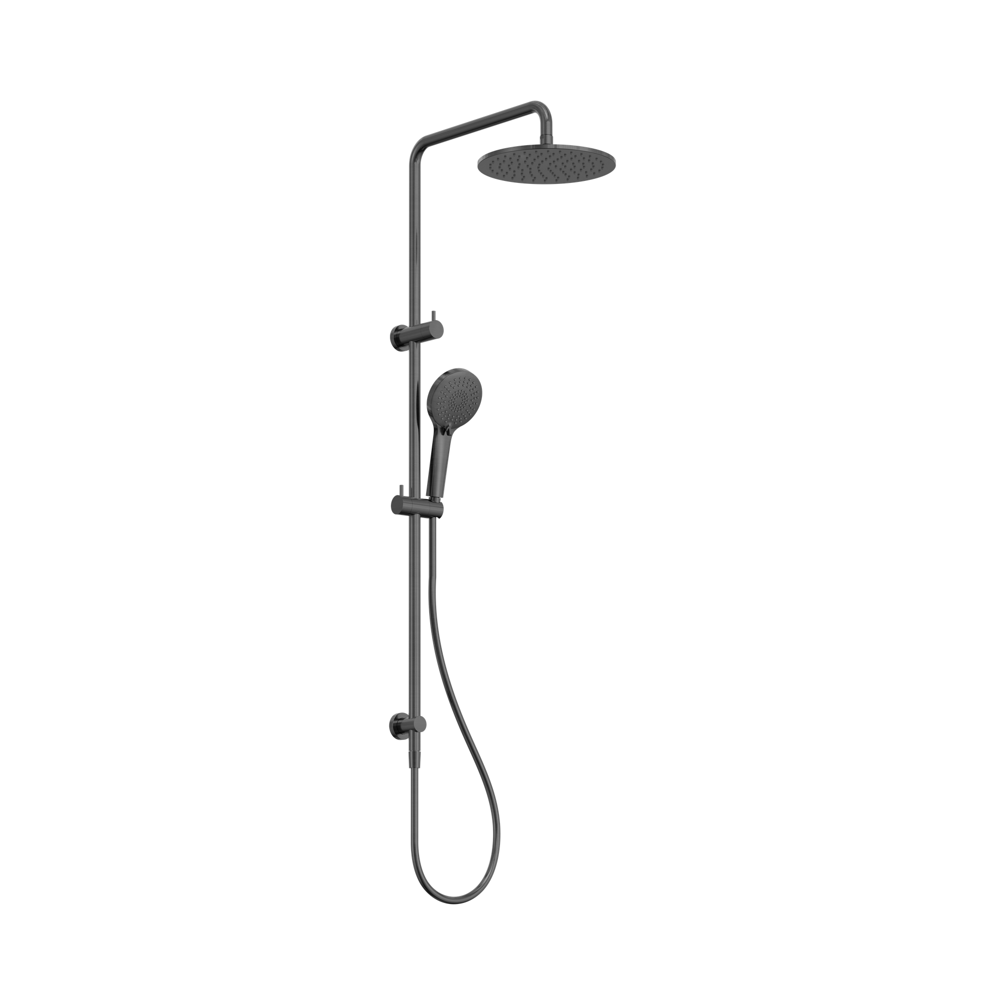 Nero Round Twin Shower, Gun Metal