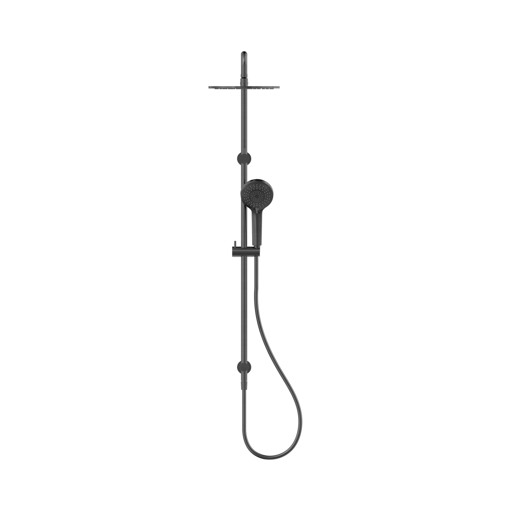 Nero Round Twin Shower, Gun Metal