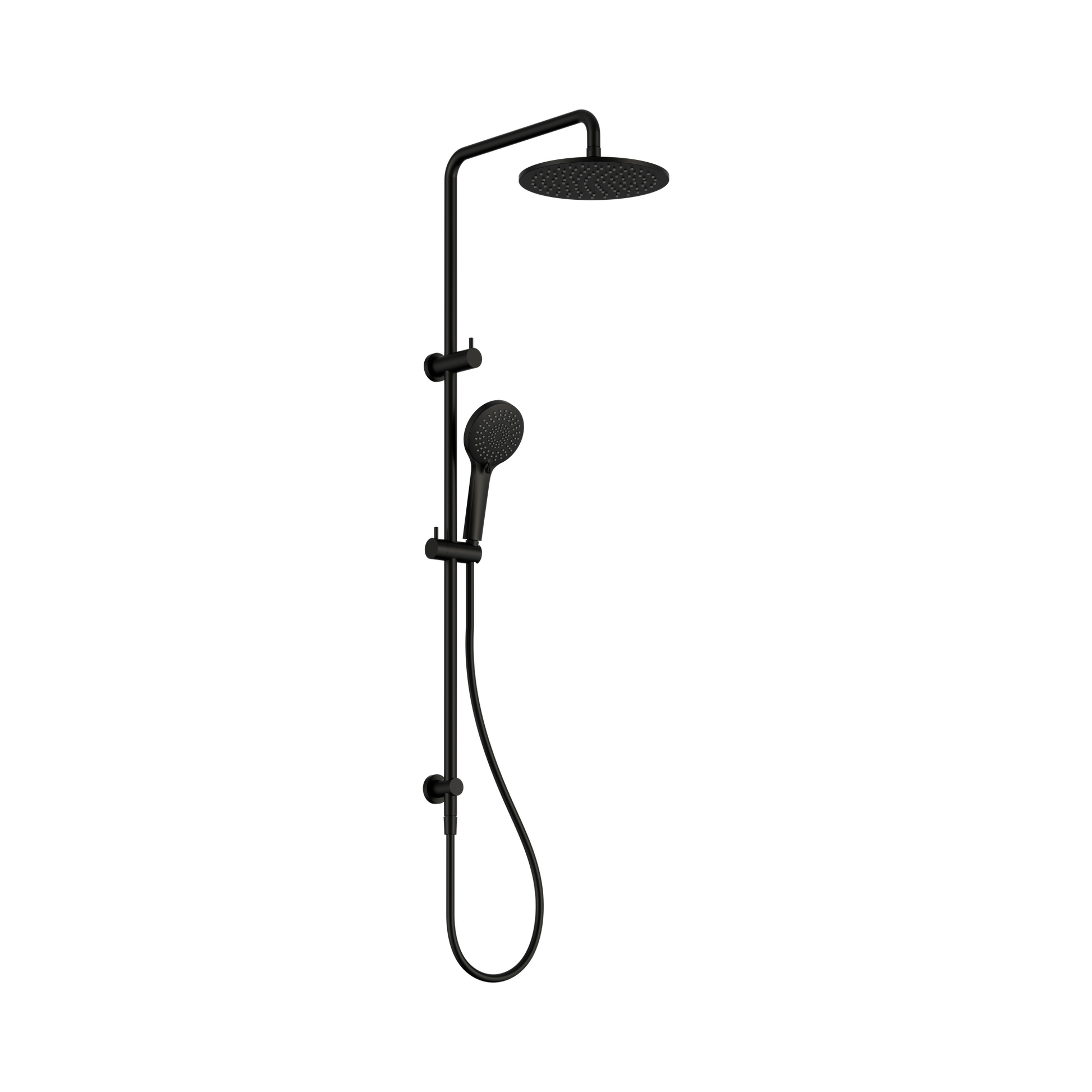 Nero Round Twin Shower, Matte Black