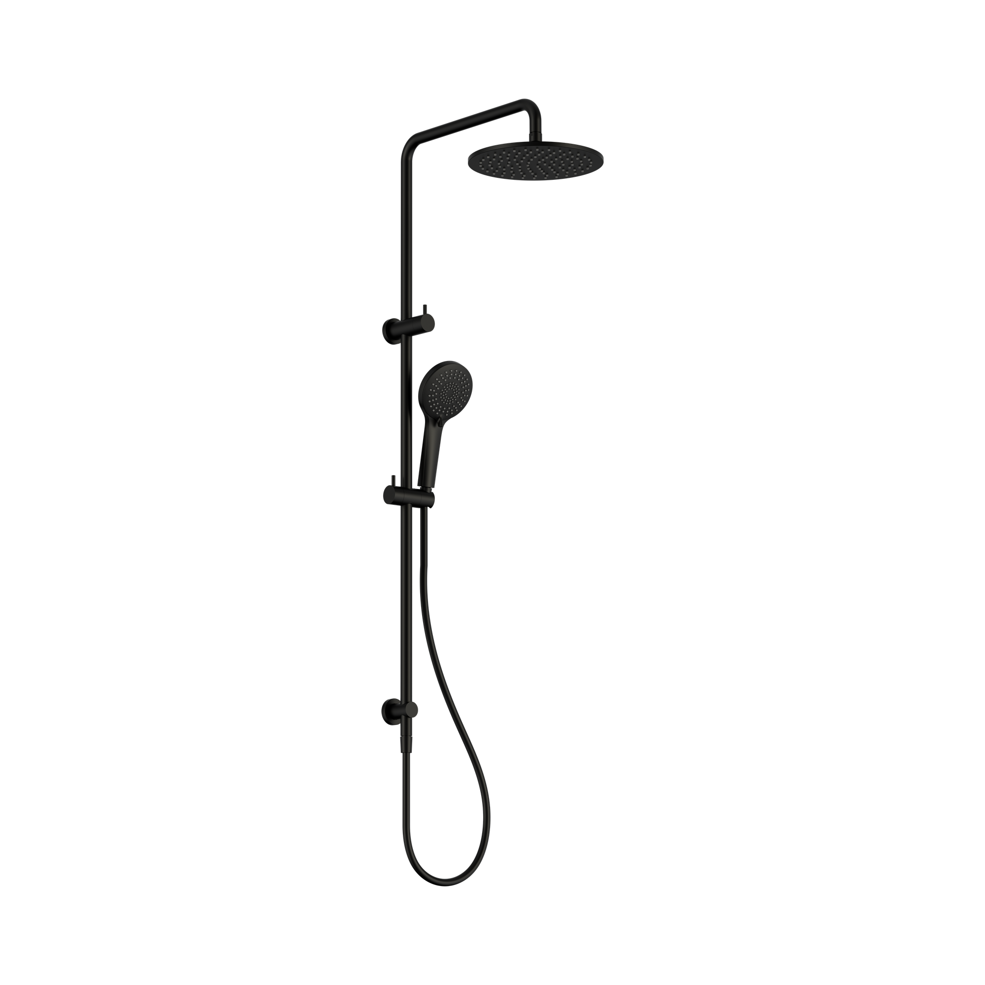 Nero Round Twin Shower, Matte Black