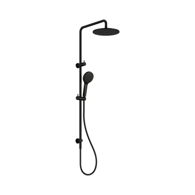 Nero Round Twin Shower, Matte Black