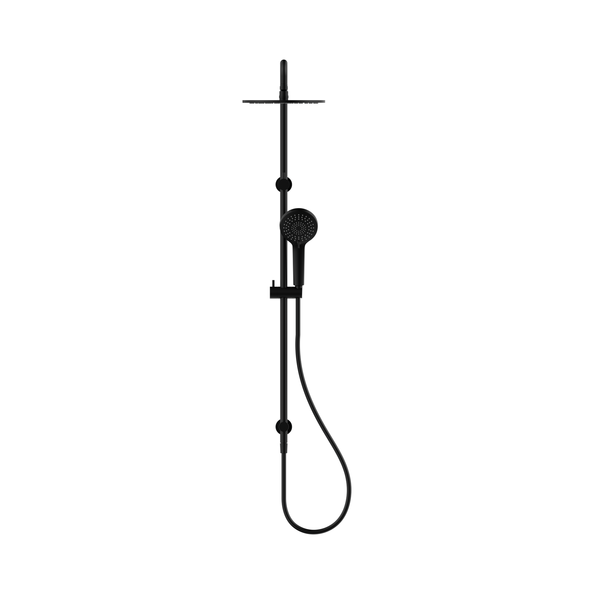 Nero Round Twin Shower, Matte Black