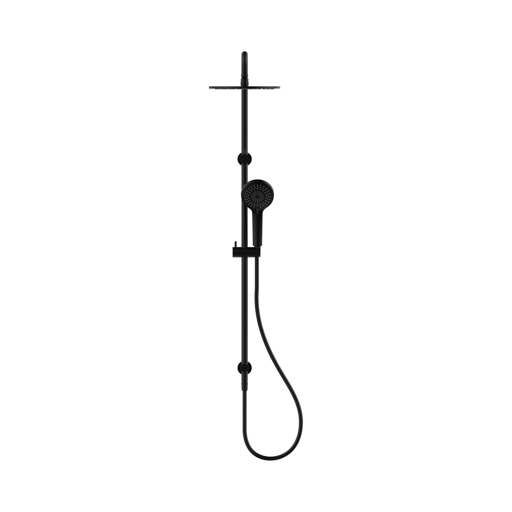 Nero Round Twin Shower, Matte Black