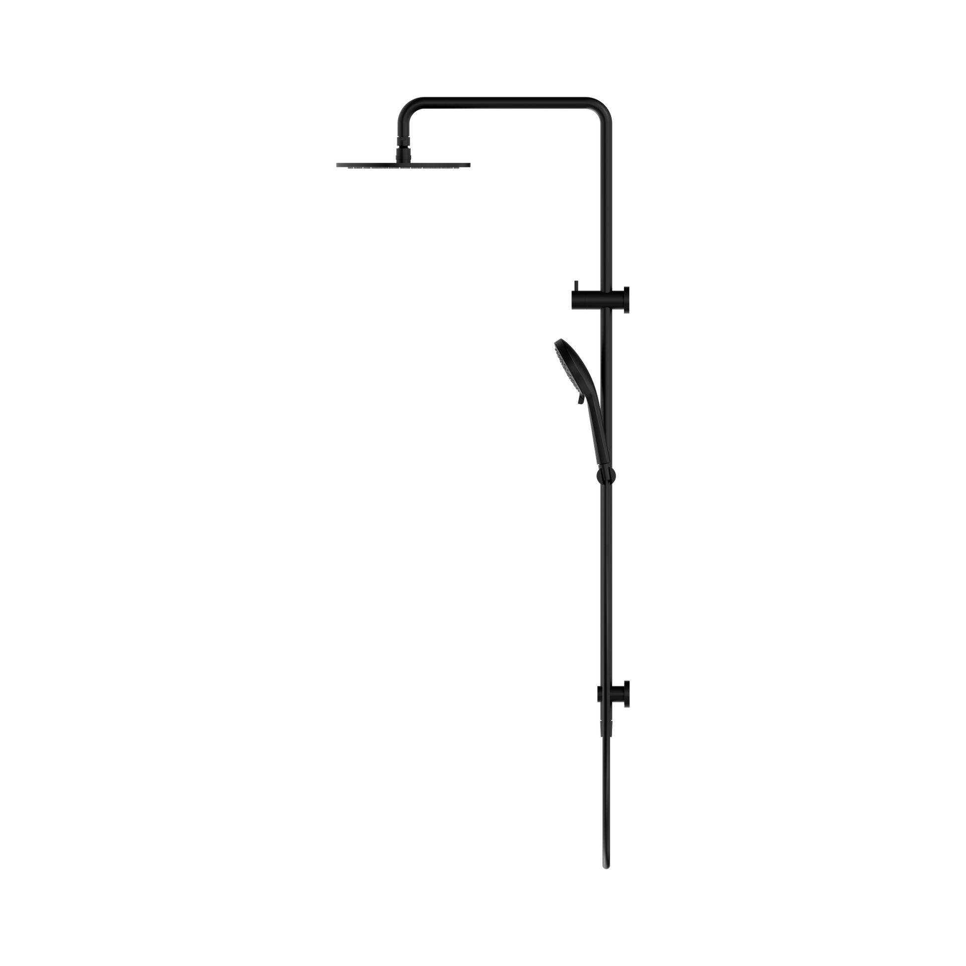 Nero Round Twin Shower, Matte Black