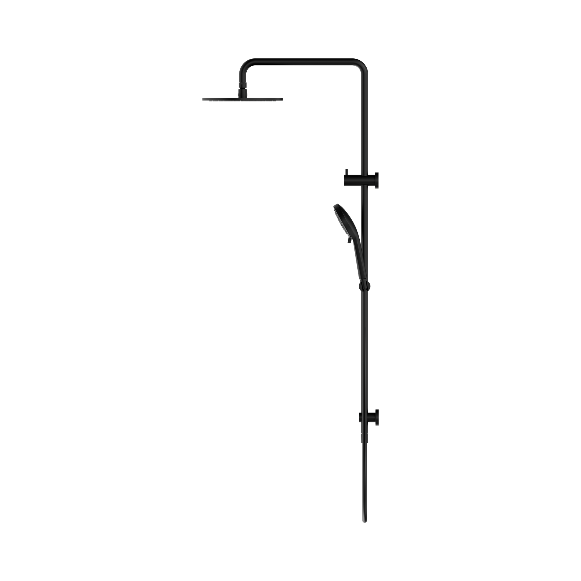 Nero Round Twin Shower, Matte Black